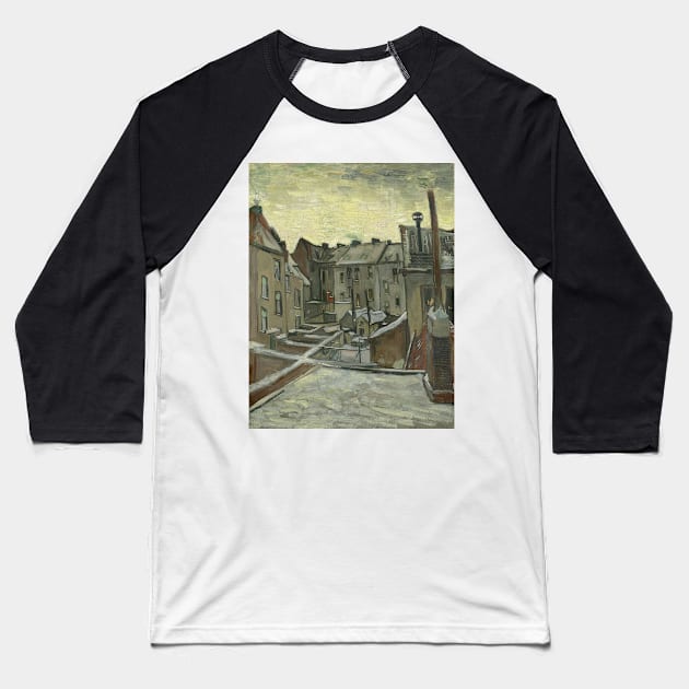 Houses at Auvers - Vincent Van Gogh Baseball T-Shirt by KargacinArt